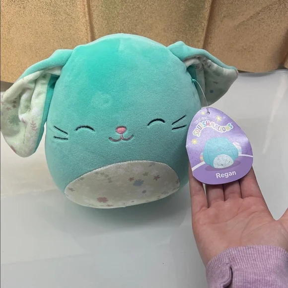 Squishmallow Teal Bunny Plush - Picture 2 of 7